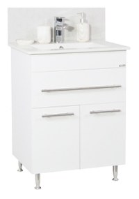 Set Baza front MDF si Lavoar, seria 065, 60 cm, alb - 1