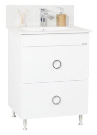 Set Baza front MDF si Lavoar seria 080, 60 cm, alb - 1