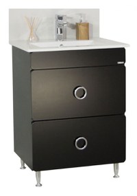 Set Baza front MDF si Lavoar seria 080, 60 cm, negru - 1