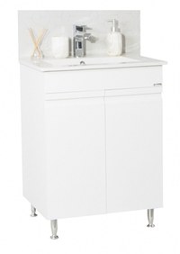 Set Baza front MDF si Lavoar seria 086, 60 cm, alb - 1