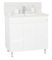 Set Baza front MDF si Lavoar seria 086, 80 cm, alb - 1