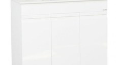 Set Baza front MDF si Lavoar seria 086, 80 cm, alb