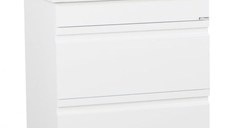 Set Baza front MDF si Lavoar seria 086, cu sertare, 70 cm, alb