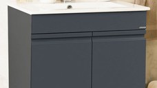 Set Baza front MDF si Lavoar seria 086, montat, 70 cm, antracit