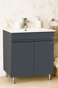 Set Baza front MDF si Lavoar seria 086, montat, 70 cm, antracit - 1