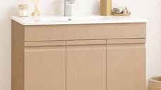 Set Baza front MDF si Lavoar seria 086, montat, 80 cm, cappuccino