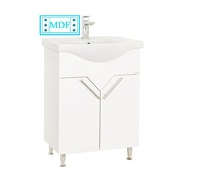 Set Baza front MDF si Lavoar seria 102, 60 cm, alb - 1