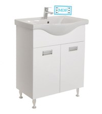 Set Baza front MDF si Lavoar seria 126, 65 cm, alb - 1