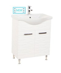 Set Baza front MDF si Lavoar seria 144, 65 cm, alb - 1