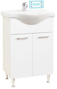 Set Baza front MDF si Lavoar seria 153, 55 cm, alb - 1