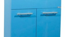 Set Baza front MDF si Lavoar seria 153, 55 cm, bleu