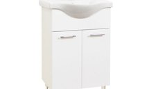 Set Baza front MDF si Lavoar seria 153, 60 cm, alb