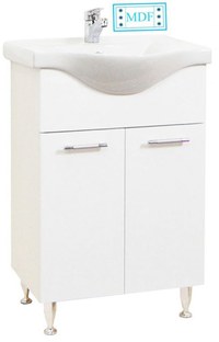 Set Baza front MDF si Lavoar seria 153, 60 cm, alb - 1