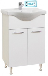 Set Baza front MDF si Lavoar seria 153, 65 cm, alb - 1