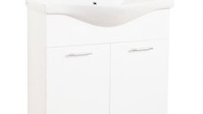 Set Baza front MDF si Lavoar seria 153, 75 cm, alb