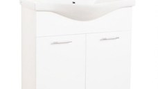 Set Baza front MDF si Lavoar seria 153, 75 cm, alb