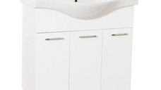 Set Baza front MDF si Lavoar seria 153, 80 cm, alb