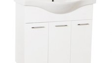 Set Baza front MDF si Lavoar seria 153, 80 cm, alb