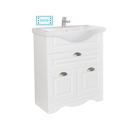 Set Baza front MDF si Lavoar seria 172, 60 cm, alb rustic - 1