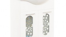 Set Baza front MDF si Lavoar seria 177, 65 cm, alb