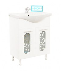 Set Baza front MDF si Lavoar seria 177, 65 cm, alb - 1