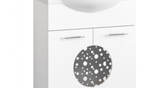 Set Baza front MDF si Lavoar seria 178, 55 cm, alb