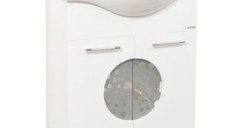 Set Baza front MDF si Lavoar seria 178, 65 cm, alb