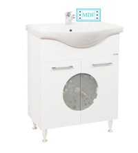 Set Baza front MDF si Lavoar seria 178, 65 cm, alb - 1