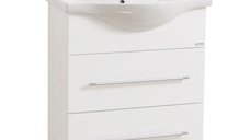 Set Baza front MDF si Lavoar seria 187, 65 cm, alb