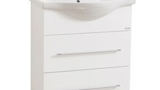 Set Baza front MDF si Lavoar seria 187, 65 cm, alb