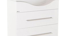 Set Baza front MDF si Lavoar seria 187, 80 cm, alb