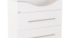 Set Baza front MDF si Lavoar seria 187, 80 cm, alb