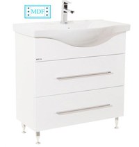 Set Baza front MDF si Lavoar seria 187, 80 cm, alb - 1