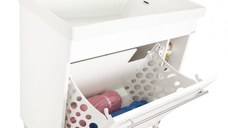 Set Baza front MDF si Lavoar seria 270, cos de rufe, 80 cm, alb