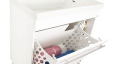 Set Baza front MDF si Lavoar seria 270, cos de rufe, 80 cm, alb