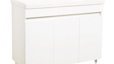 Set Baza front MDF si Lavoar seria 286, 100 cm, alb