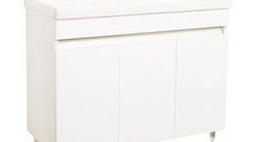 Set Baza front MDF si Lavoar seria 286, 100 cm, alb