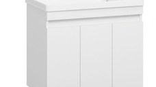 Set Baza front MDF si Lavoar seria 286, 80 cm, alb