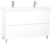 Set Baza front MDF si Lavoar seria 286, cu sertare, 120 cm, alb - 1