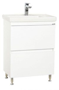 Set Baza front MDF si Lavoar seria 286, cu sertare, 60 cm, alb - 1