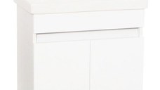 Set Baza front MDF si Lavoar seria 286, suspendata, 60 cm, alb