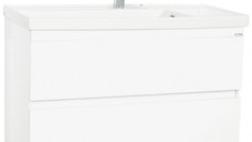 Set Baza front MDF si Lavoar seria 286, suspendata cu sertare, 100 cm, alb
