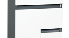 Set Baza front MDF si Lavoar seria 288, 60 cm, alb + antracit