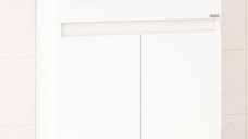 Set Baza front MDF si Lavoar seria 386, montat, 60 cm, alb