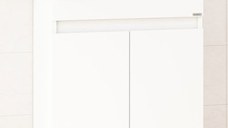 Set Baza front MDF si Lavoar seria 386, montat, 60 cm, alb