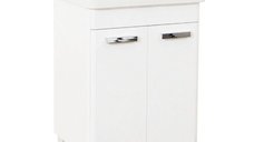 Set Baza front MDF si Lavoar seria 501, 60 cm, alb