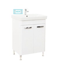 Set Baza front MDF si Lavoar seria 501, 60 cm, alb - 1
