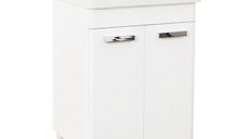 Set Baza front MDF si Lavoar seria 501, 60 cm, alb