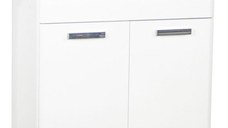 Set Baza front MDF si Lavoar seria 501, 80 cm, alb