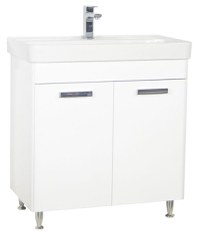 Set Baza front MDF si Lavoar seria 501, 80 cm, alb - 1